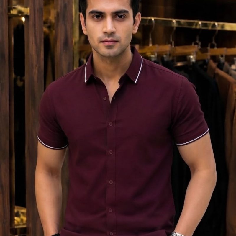 RIB HALF SHIRT